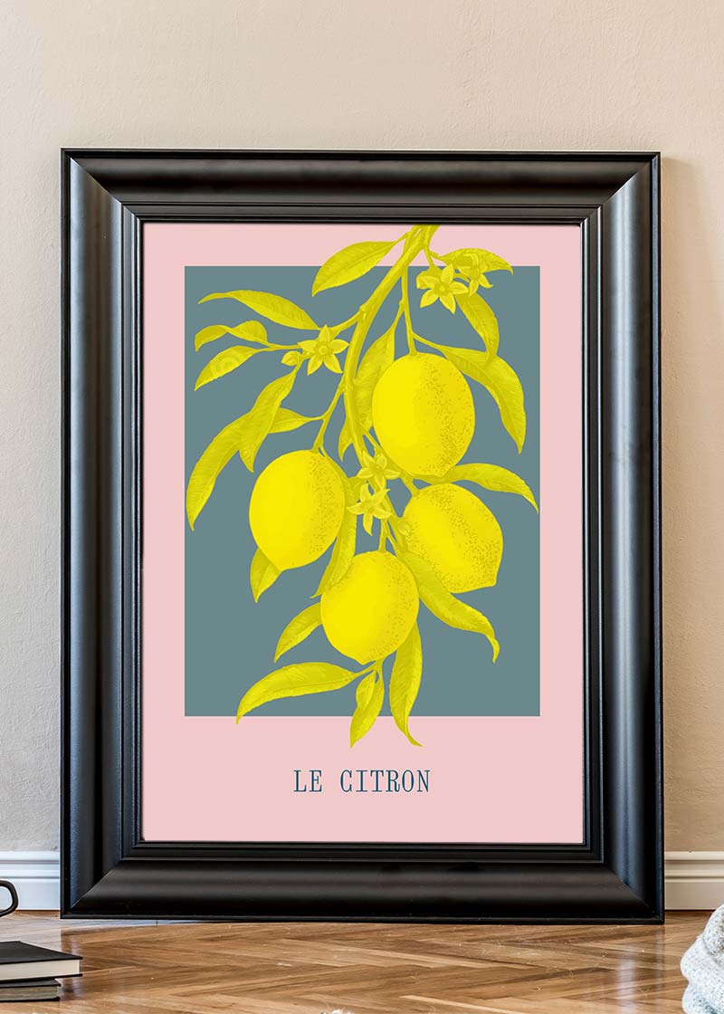 Le Citron Vintage Lemons Print