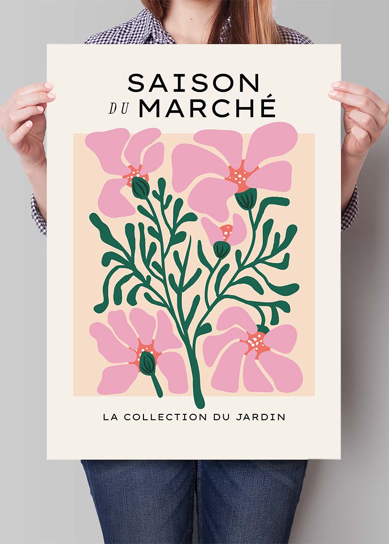 Market Season Minimal Flowers Art Print