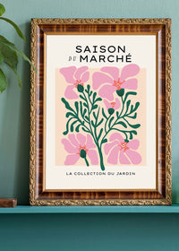 Market Season Minimal Flowers Art Print