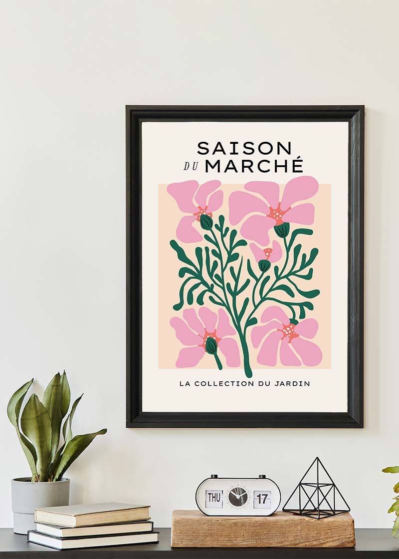 Market Season Minimal Flowers Art Print