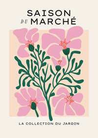 Market Season Minimal Flowers Art Print
