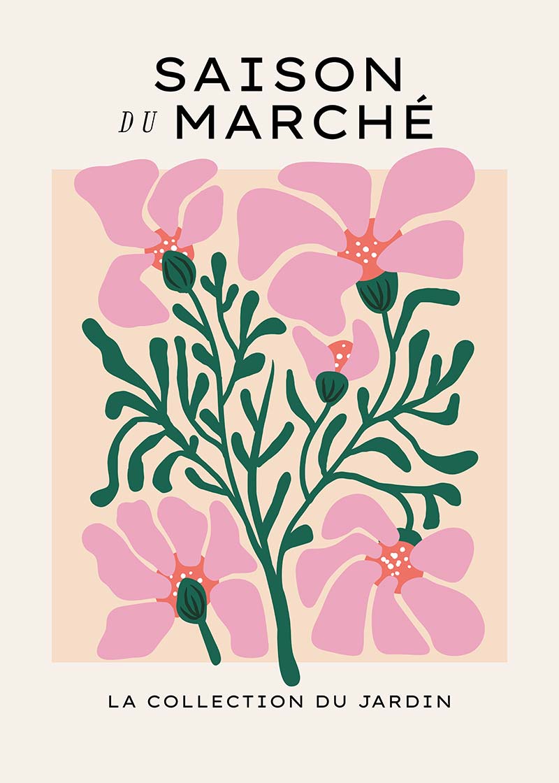 Market Season Minimal Flowers Art Print