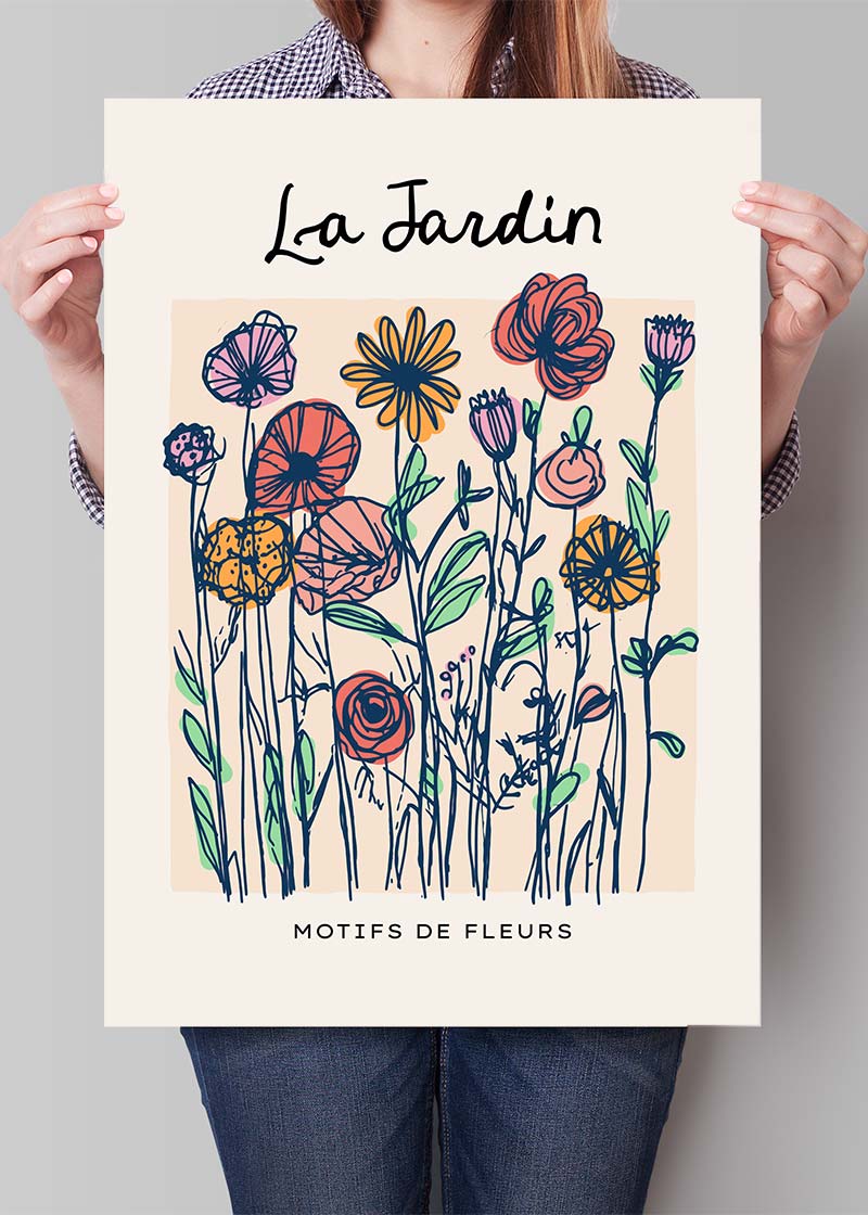 The Garden Flowers Abstract Illustration Print