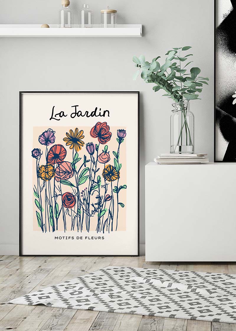 The Garden Flowers Abstract Illustration Print