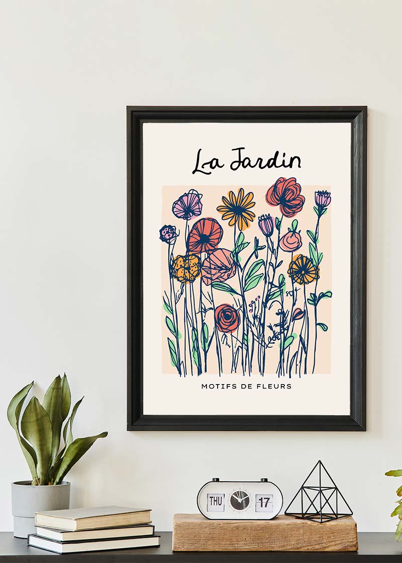 The Garden Flowers Abstract Illustration Print
