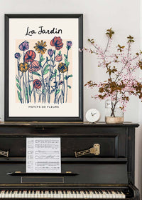 The Garden Flowers Abstract Illustration Print