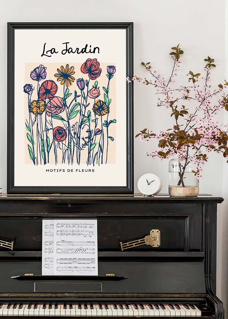 The Garden Flowers Abstract Illustration Print