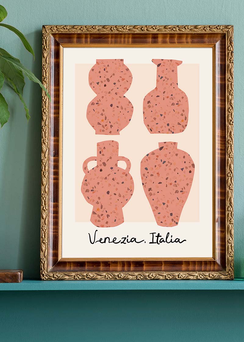 Venetian Vases Terrazo Illustration Print