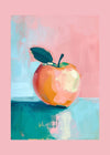 Abstract Painted Apple Pastel Print