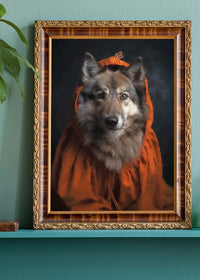 Halloween Wolf Animal Portrait Print