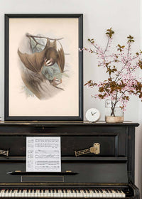 Vintage Bats Halloween Print