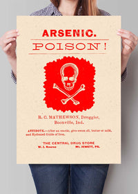 Vintage Poison Poster Red Print