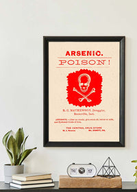 Vintage Poison Poster Red Print