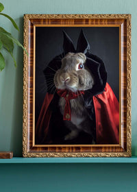 Vampire Rabbit Halloween Print