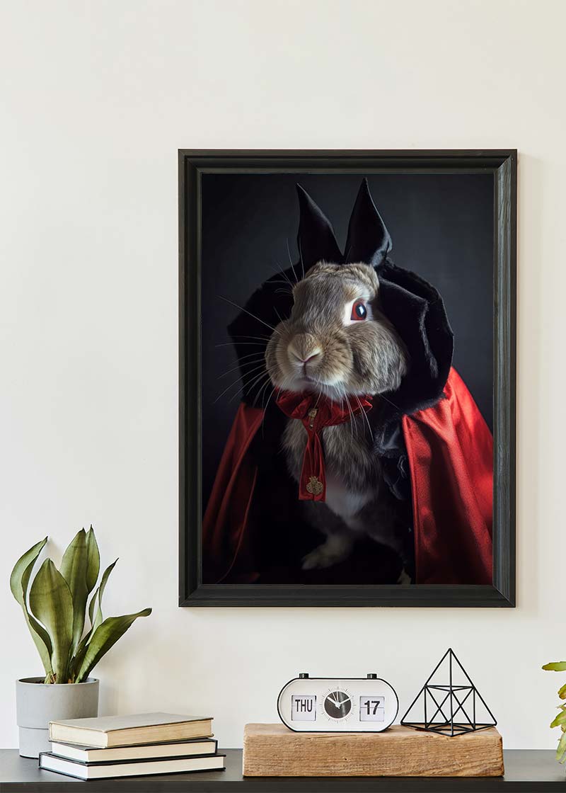 Vampire Rabbit Halloween Print