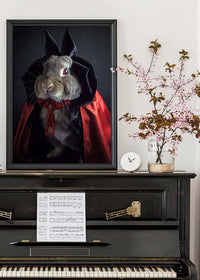 Vampire Rabbit Halloween Print