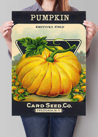 Vintage Pumpkin Kentucky Field Poster Print