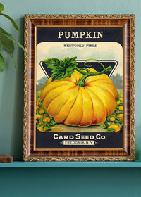 Vintage Pumpkin Kentucky Field Poster Print