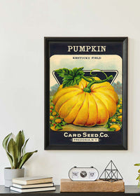 Vintage Pumpkin Kentucky Field Poster Print