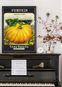 Vintage Pumpkin Kentucky Field Poster Print