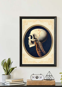 Vintage Skull Medical Diagram Side View Print