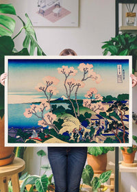Goten-Yama Hill on the Tokaido by Katsushika Hokusai Flowers Print