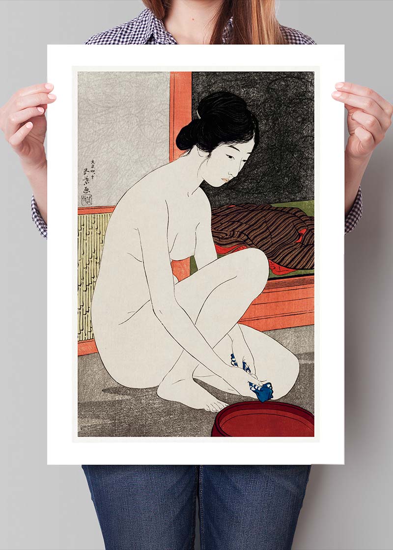 Woman at the Bath by Hashiguchi Goyo