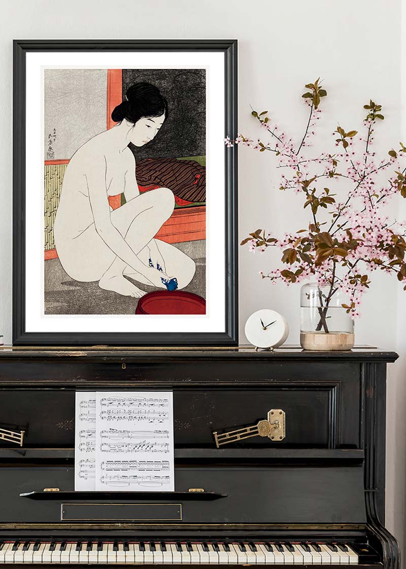 Woman at the Bath by Hashiguchi Goyo
