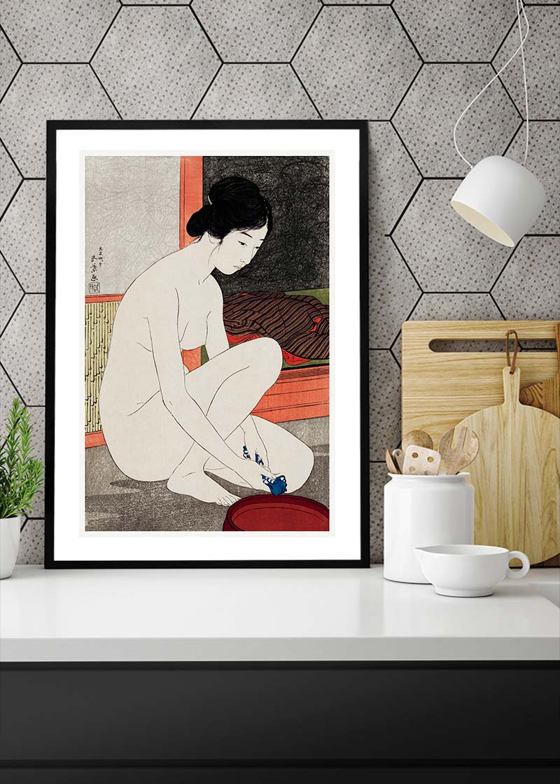 Woman at the Bath by Hashiguchi Goyo
