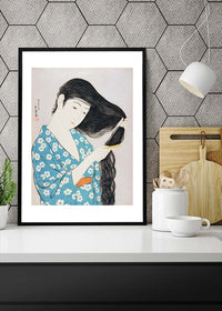 Woman Combing Hair by Hashiguchi Goyo