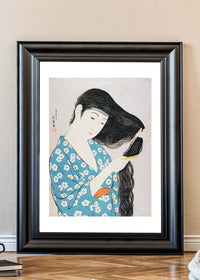 Woman Combing Hair by Hashiguchi Goyo