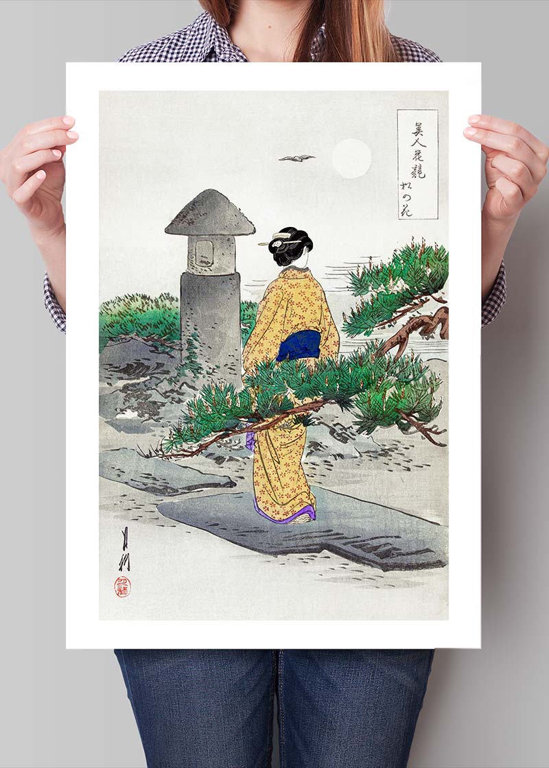 Japanese Woman Walking by Ogata Gekko
