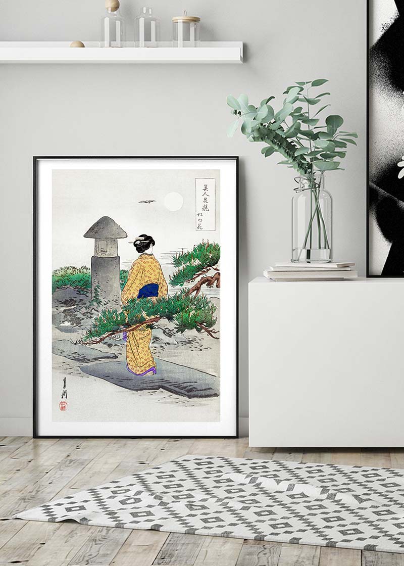 Japanese Woman Walking by Ogata Gekko