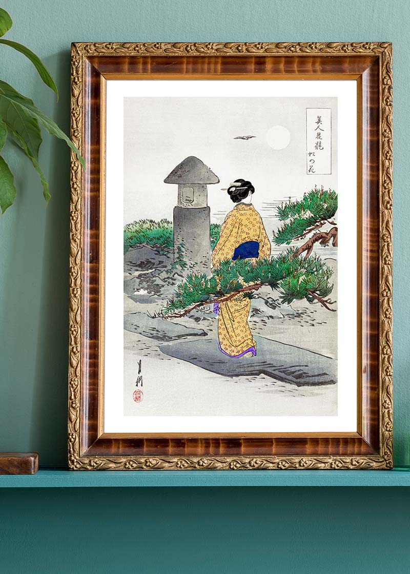 Japanese Woman Walking by Ogata Gekko
