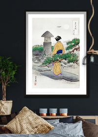 Japanese Woman Walking by Ogata Gekko