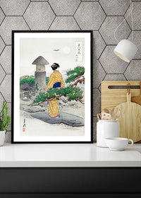 Japanese Woman Walking by Ogata Gekko