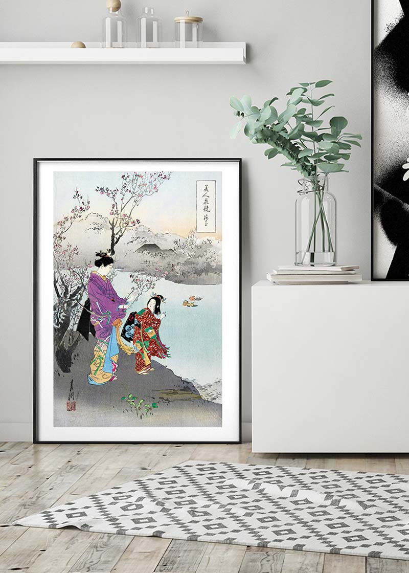 Japanese Women at Lake by Ogata Gekko