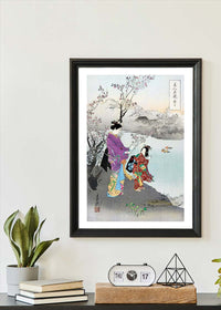 Japanese Women at Lake by Ogata Gekko