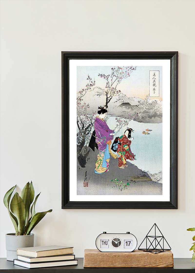 Japanese Women at Lake by Ogata Gekko