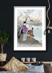 Japanese Women at Lake by Ogata Gekko