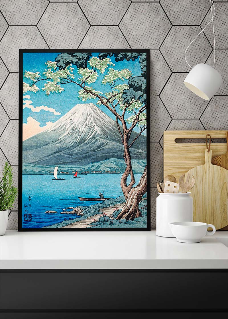 Mount Fuji from Lake Yamanaka print by Hiroaki Takahashi