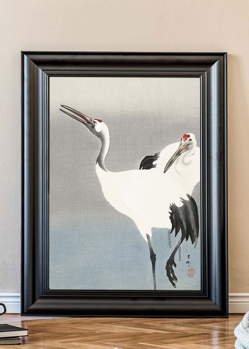 Two Cranes by Ohara Koson