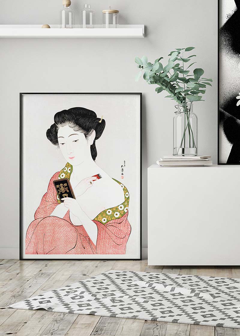 Woman Applying Powder by Goyo Hashiguchi