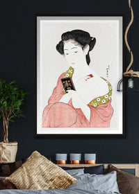 Woman Applying Powder by Goyo Hashiguchi