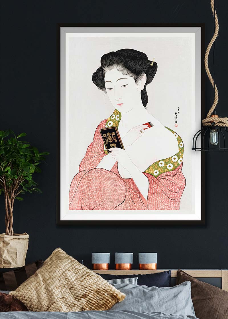 Woman Applying Powder by Goyo Hashiguchi