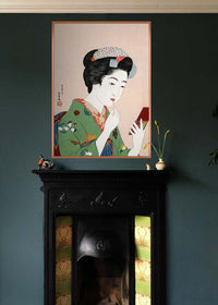 Woman Applying Rouge by Goyo Hashiguchi