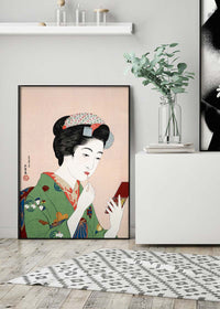 Woman Applying Rouge by Goyo Hashiguchi