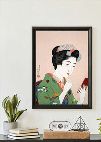 Woman Applying Rouge by Goyo Hashiguchi