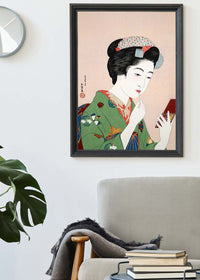 Woman Applying Rouge by Goyo Hashiguchi