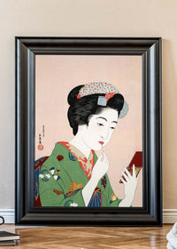 Woman Applying Rouge by Goyo Hashiguchi